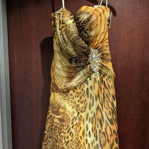 Jolie Prom 9549 Size 8 Leopard Prom Dress